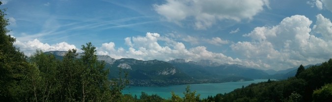 Looking east across Lake Annecy, France